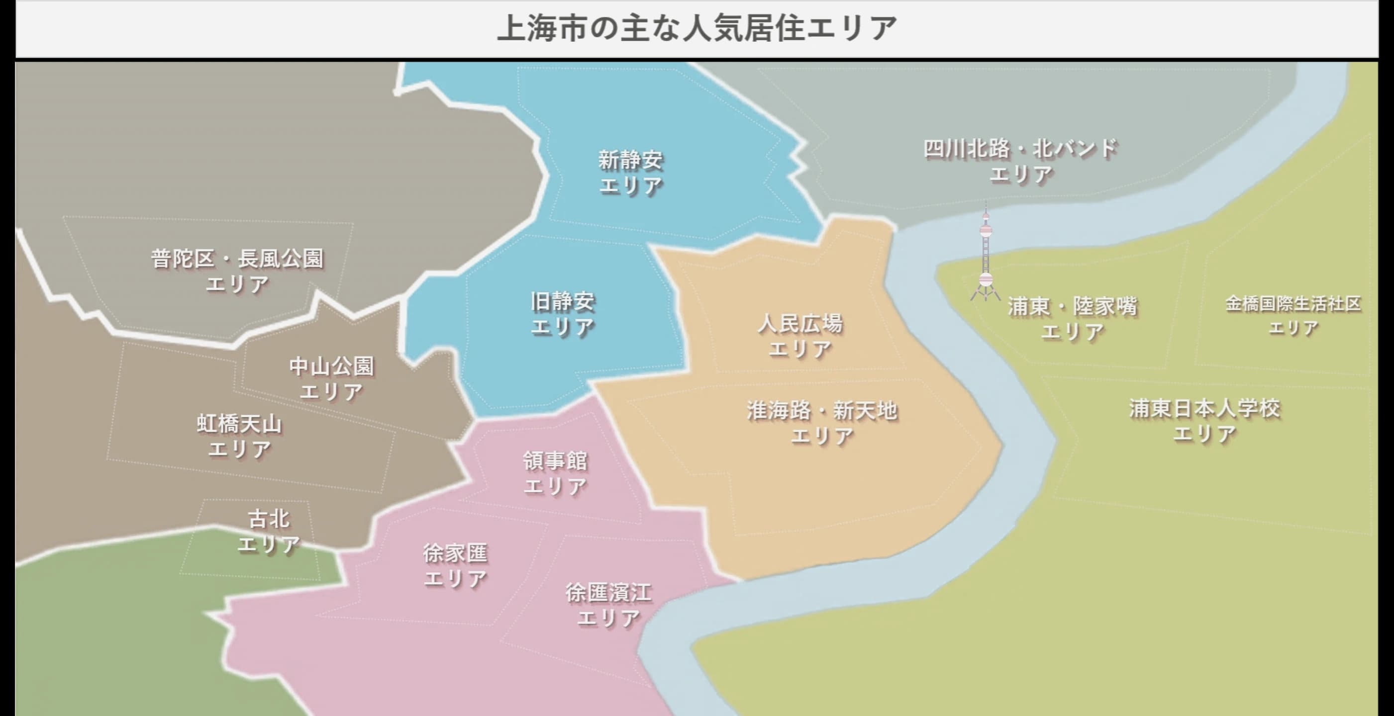 上海人気エリアマップ